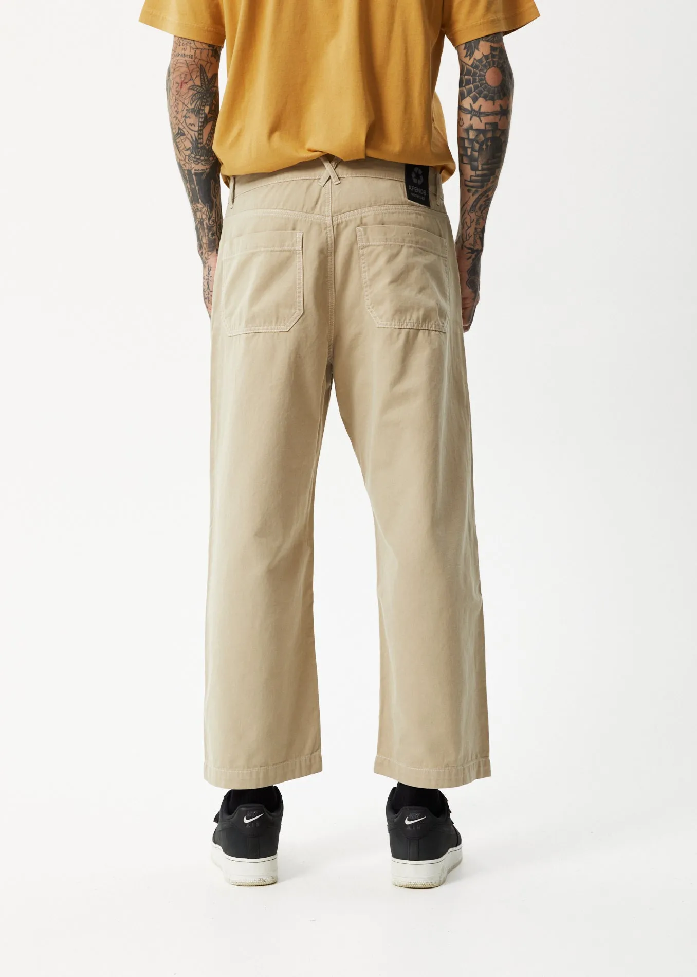 AFENDS Mens Pablo - Baggy Pants - Cement