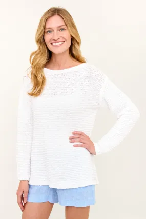 Alma Boat Neck Sweater - White