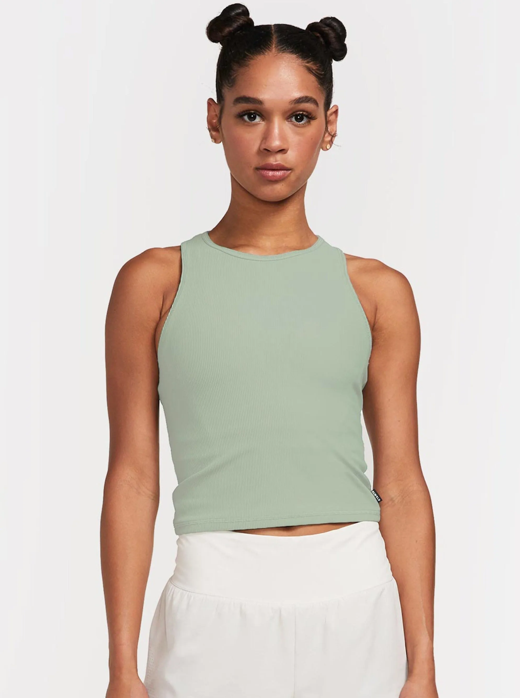 ALRN Rib Crop Tank - Fern