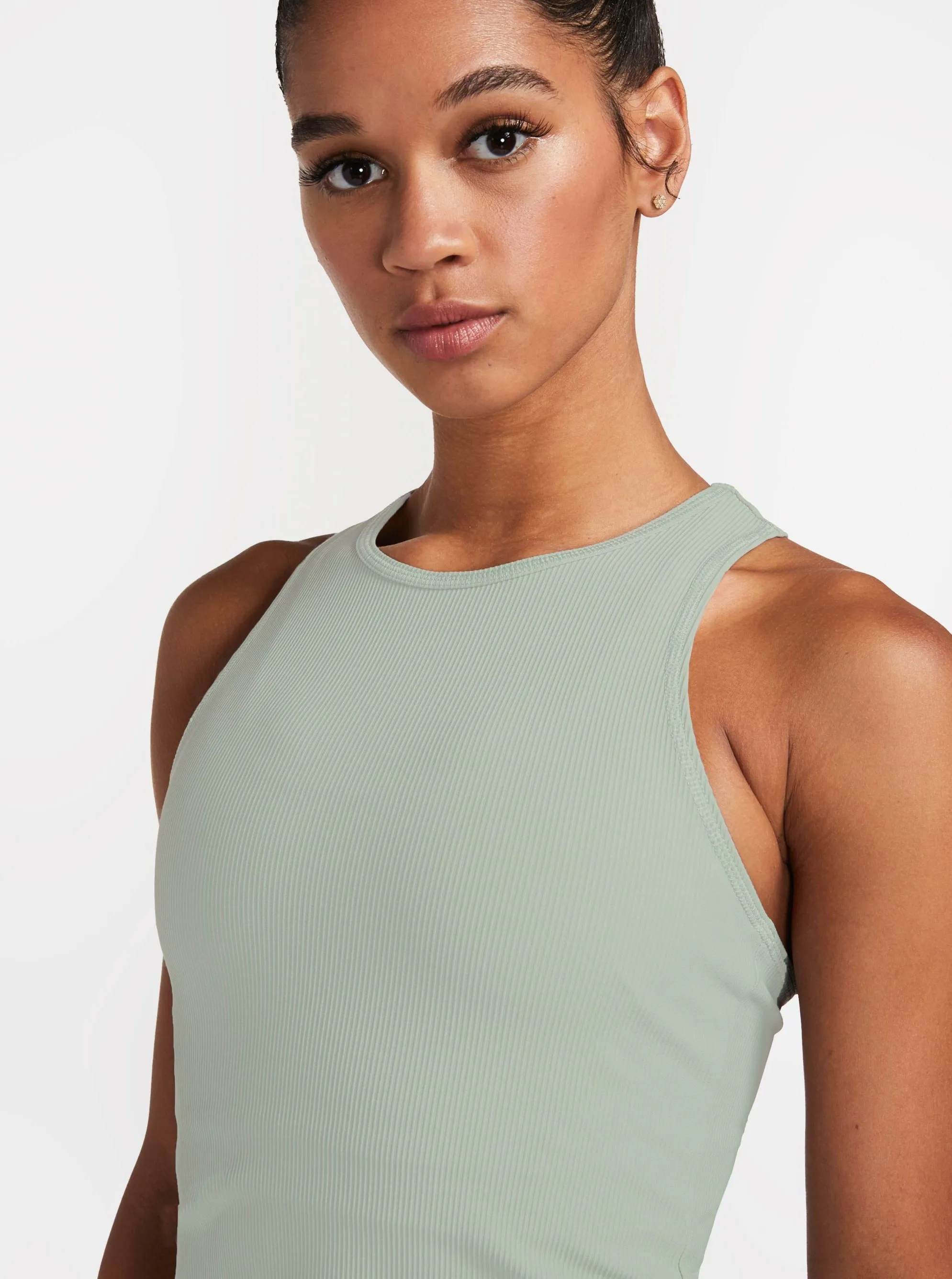 ALRN Rib Crop Tank - Fern