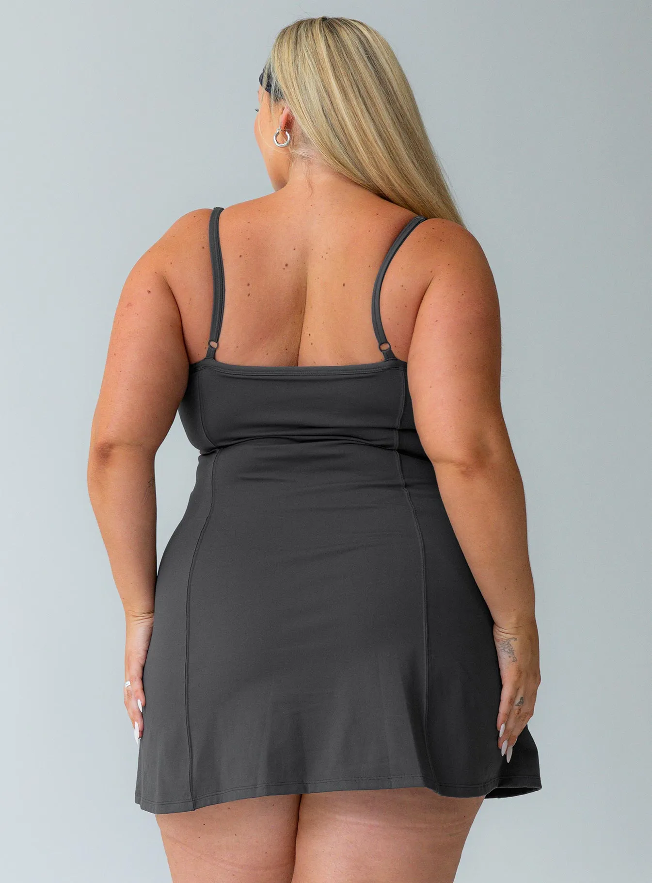 Ambition Activewear Mini Dress Grey Curve