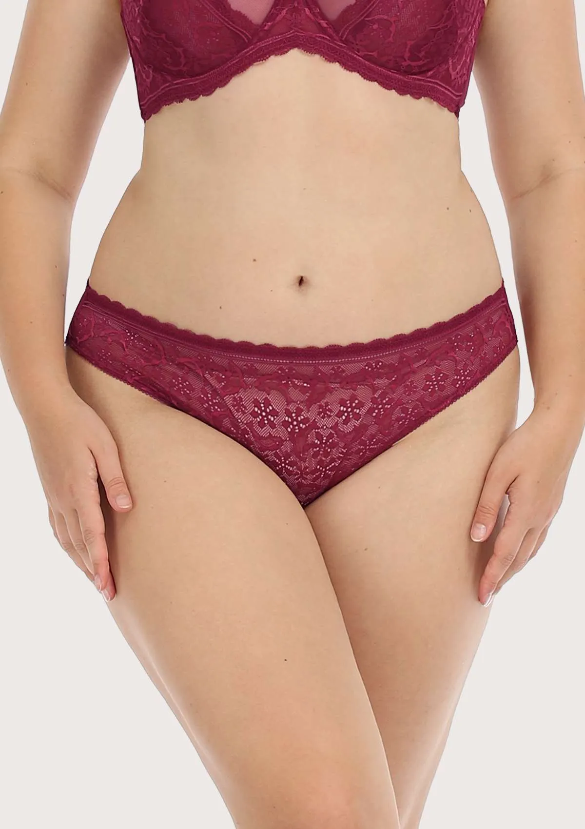 Anemone Lace Dolphin Mid-low Rise Bikini Underwear