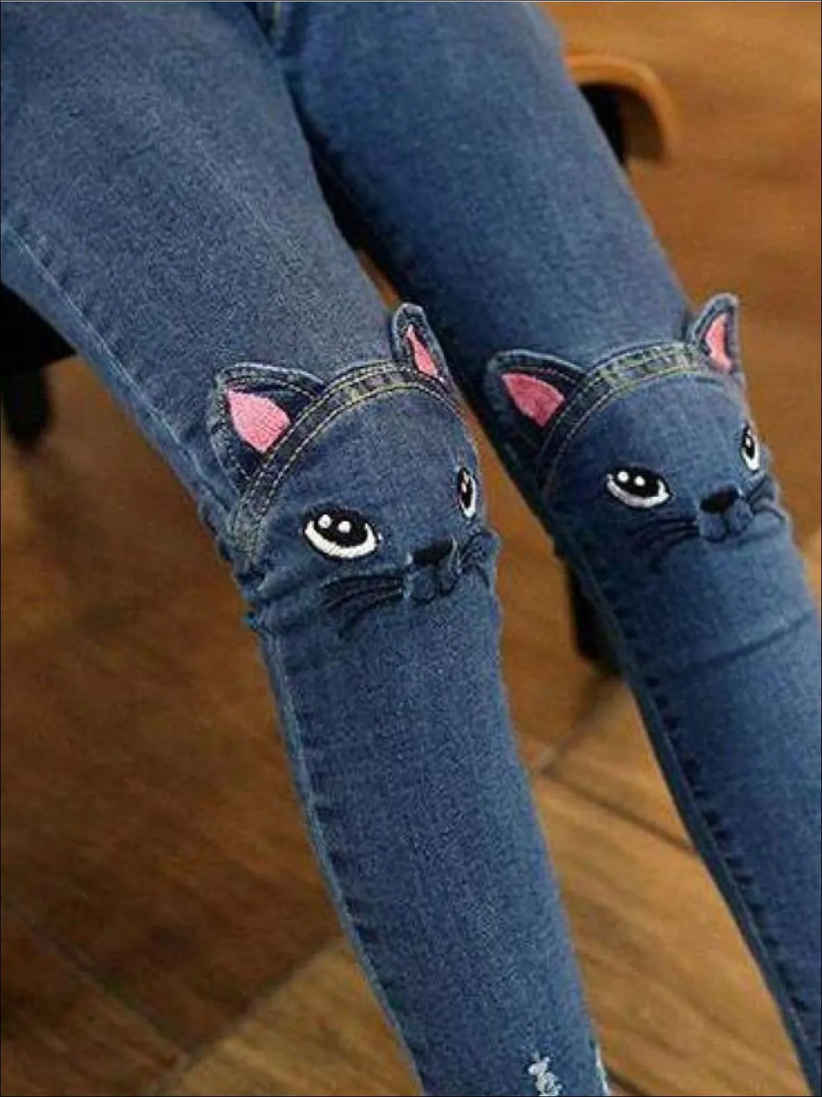 Ankle Cut Kitty Cat Jeans