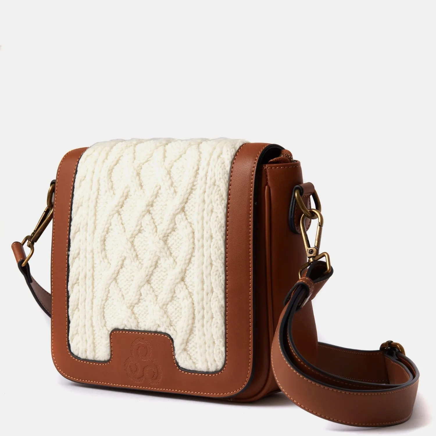 Aran Mills - Leather and Knitted Handbag