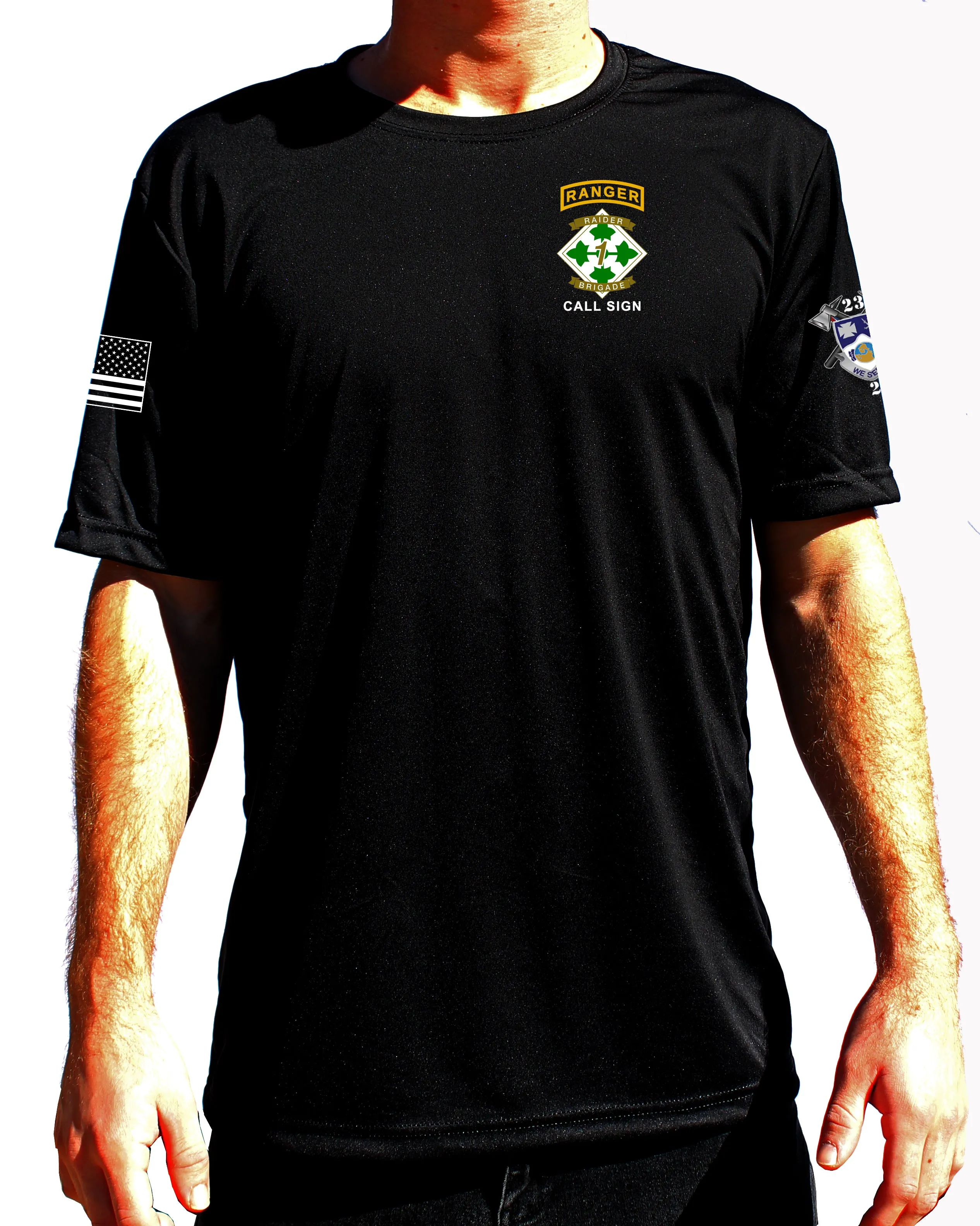 Athletic Black T-Shirt. This shirt IS approved for PT