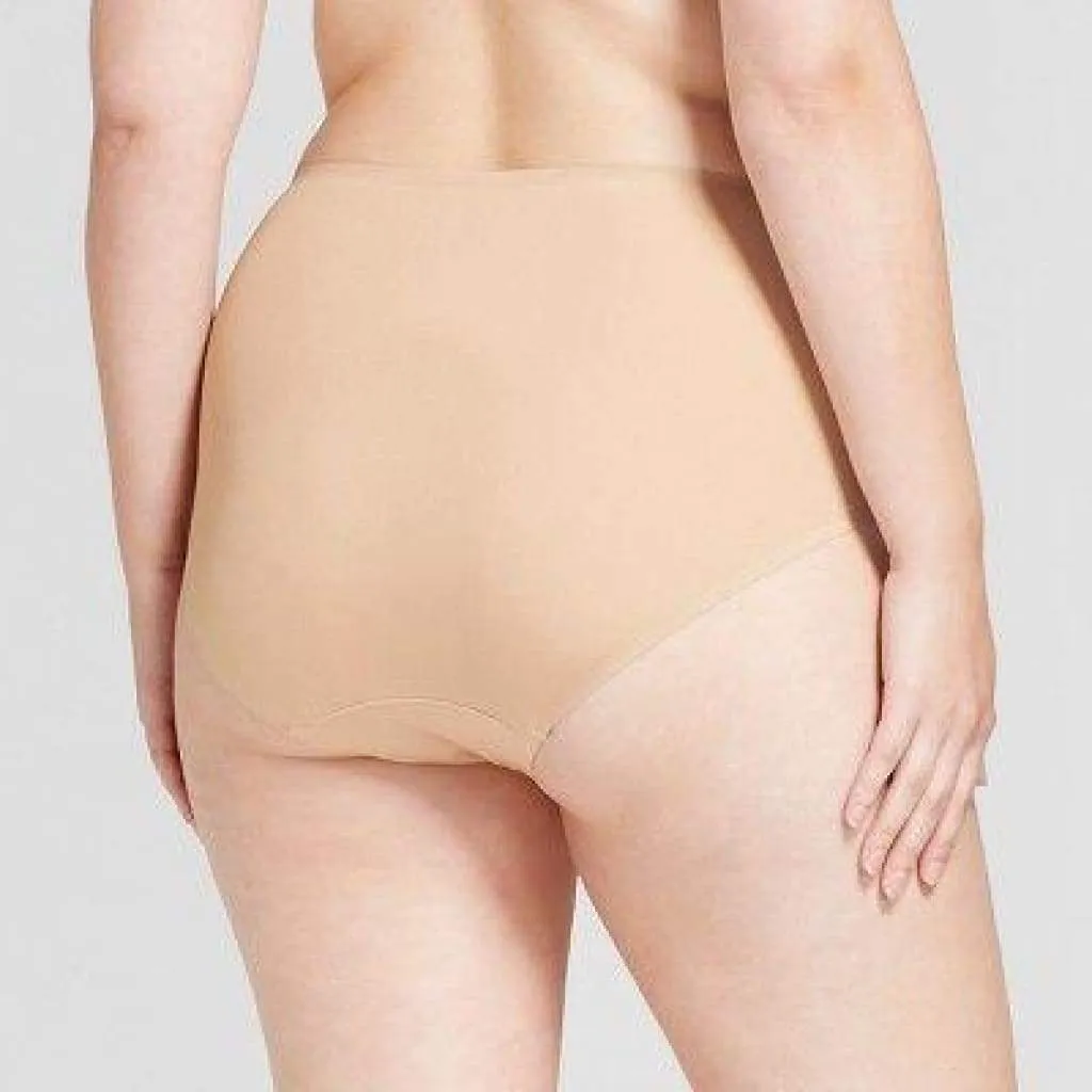 Ava & Viv High Waist Bonded Briefs with Lace 3X Honey Beige