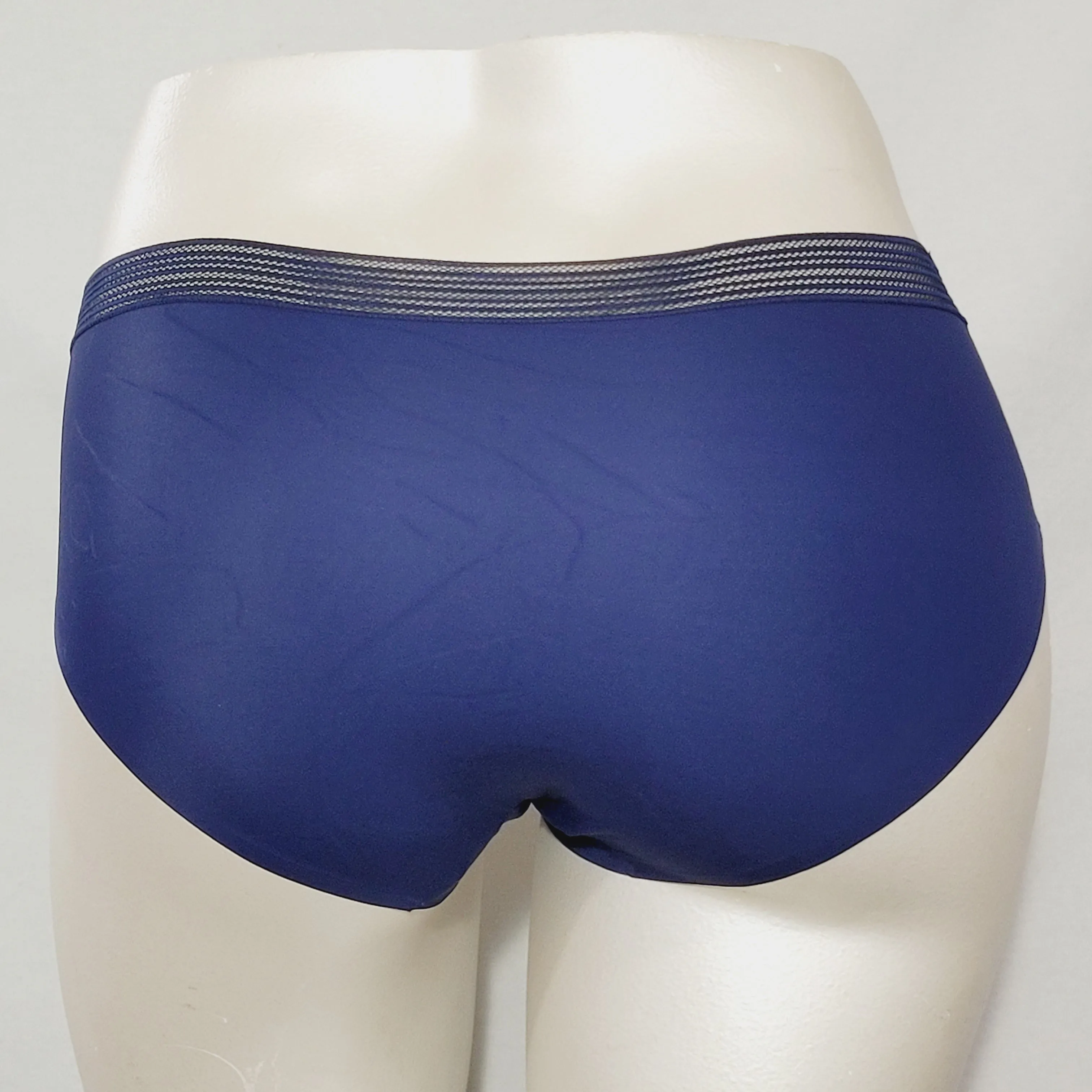 Ava & Viv Plus Size Laser Cut No Show Hipster Panty 4X Nighttime Blue