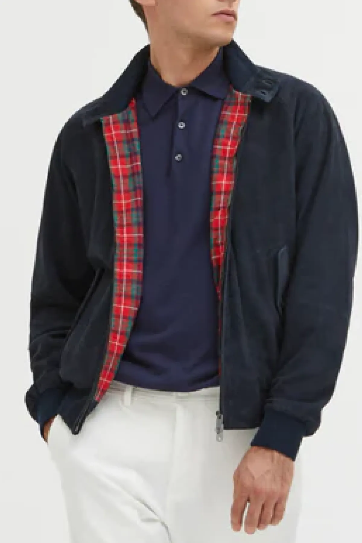 Baracuta Mens Wind Jacket G9 Suede - Navy