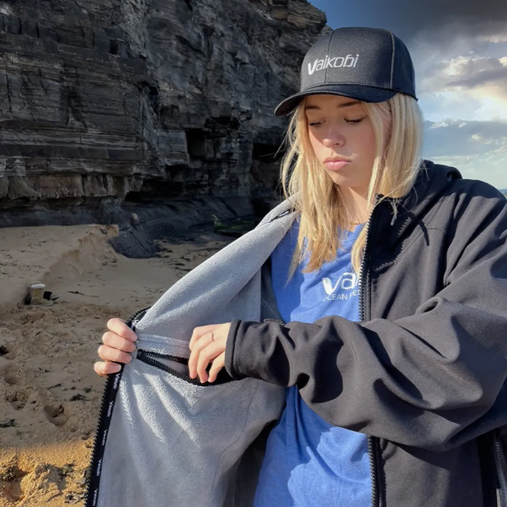 BEACH COAT - BLACK/GREY