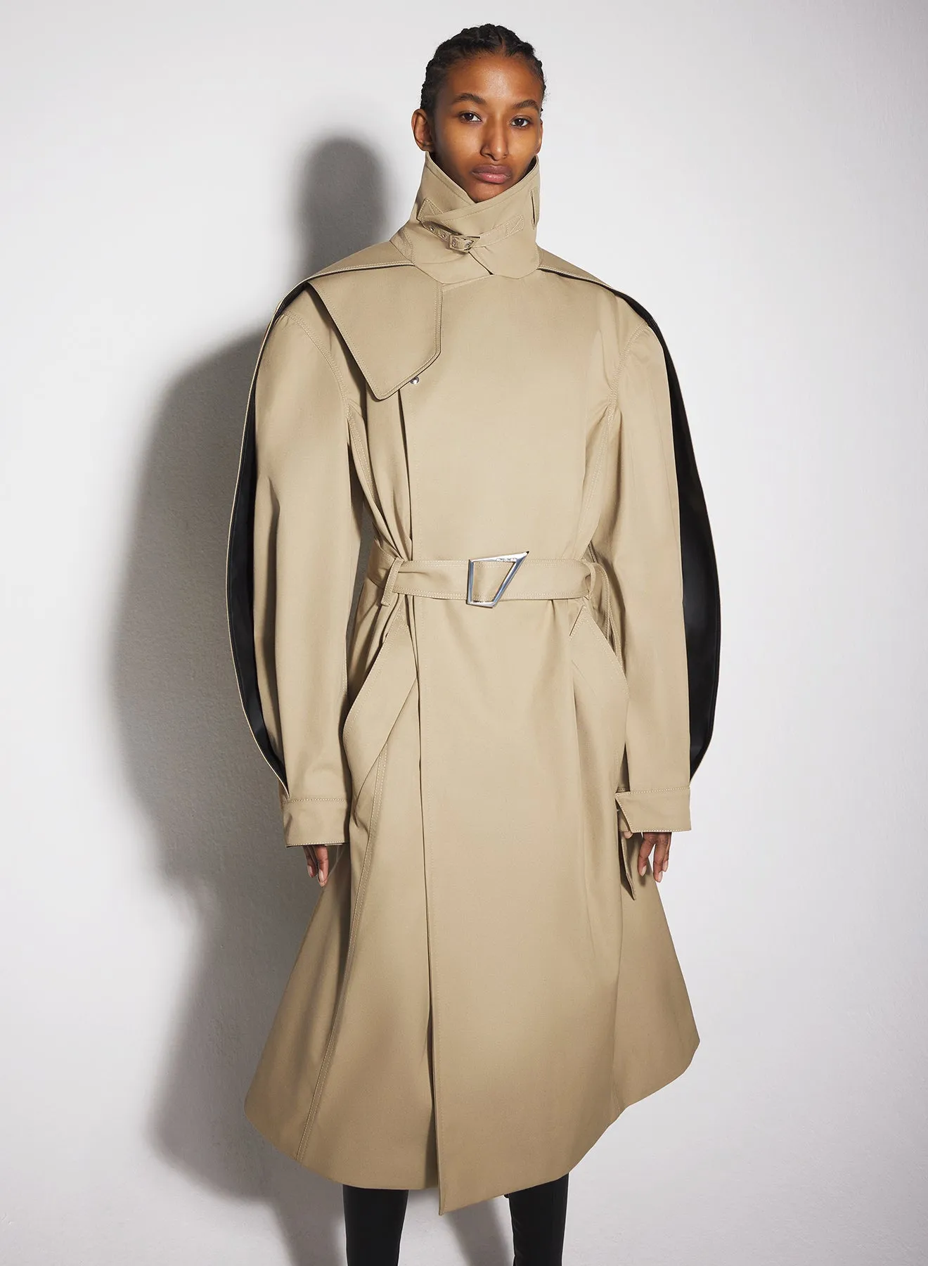 beige belted trenchcoat