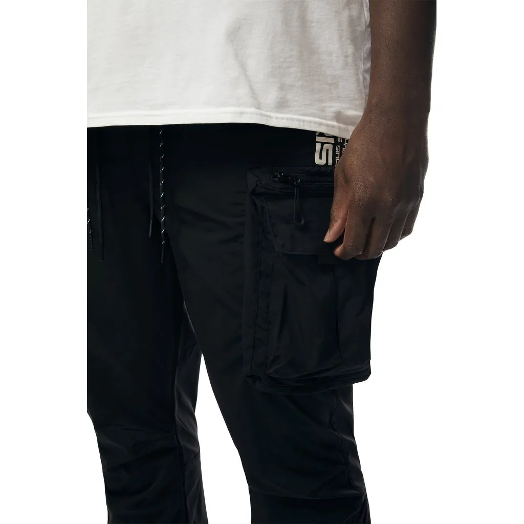 Big and Tall - Utility Windbreaker Pants - Black