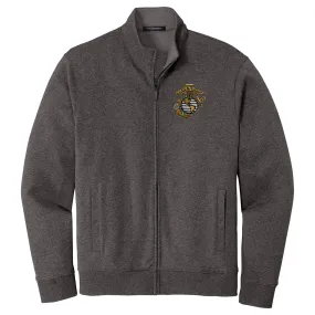 Big EGA Embroidered  Charcoal/Heather Interlock Full-Zip Jacket