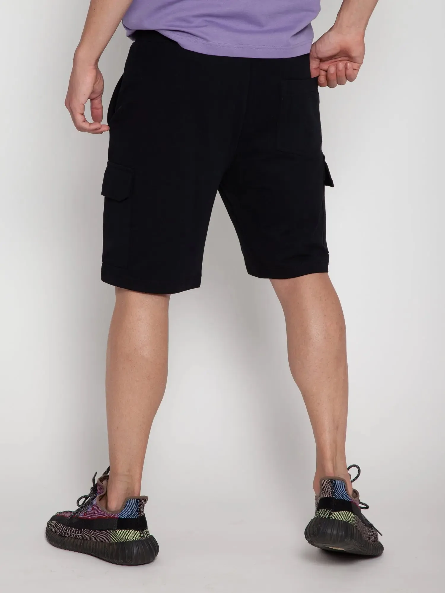 Black Cargo Comfort Shorts