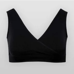 Black Non-Wired Plunge One Bra