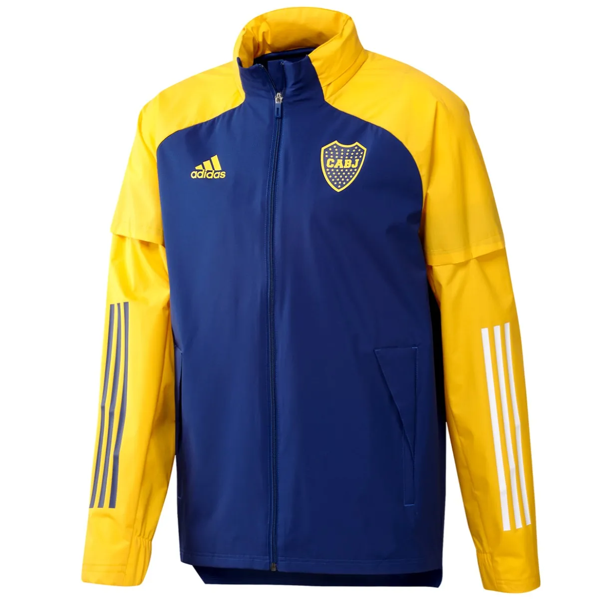 Boca Juniors soccer training rain jacket 2022 - Adidas