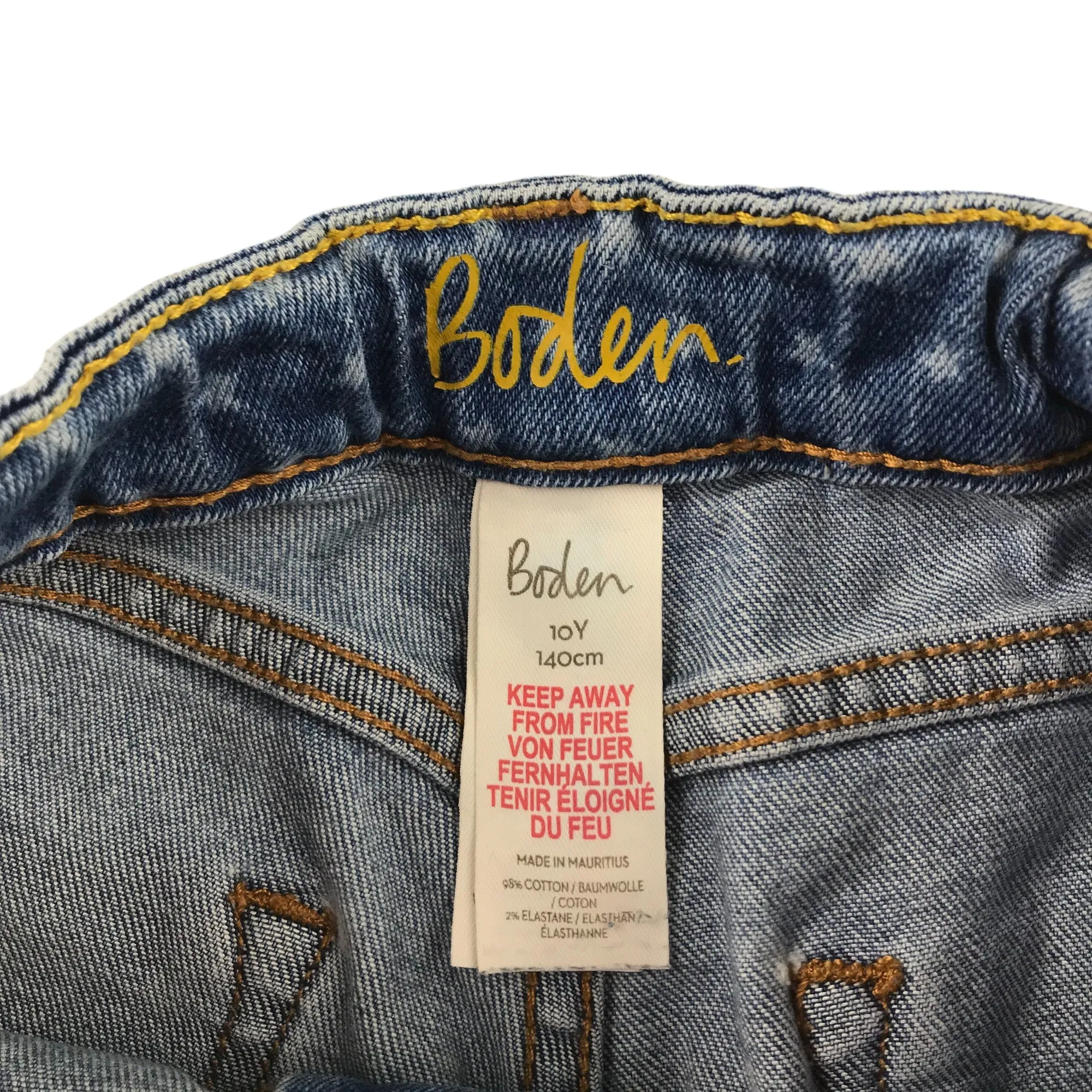 Boden jeans 10 years blue carrot leg adjustable waist