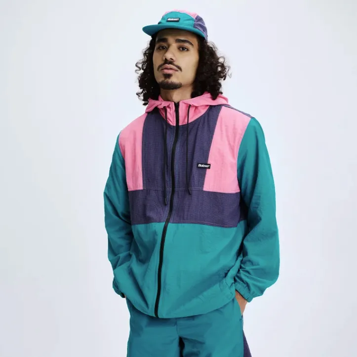 BOLOVO - Windbreaker Summer Grid II "Verde e Rosa"