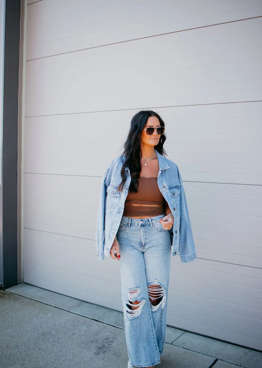 Boxy-Cut Denim Jacket