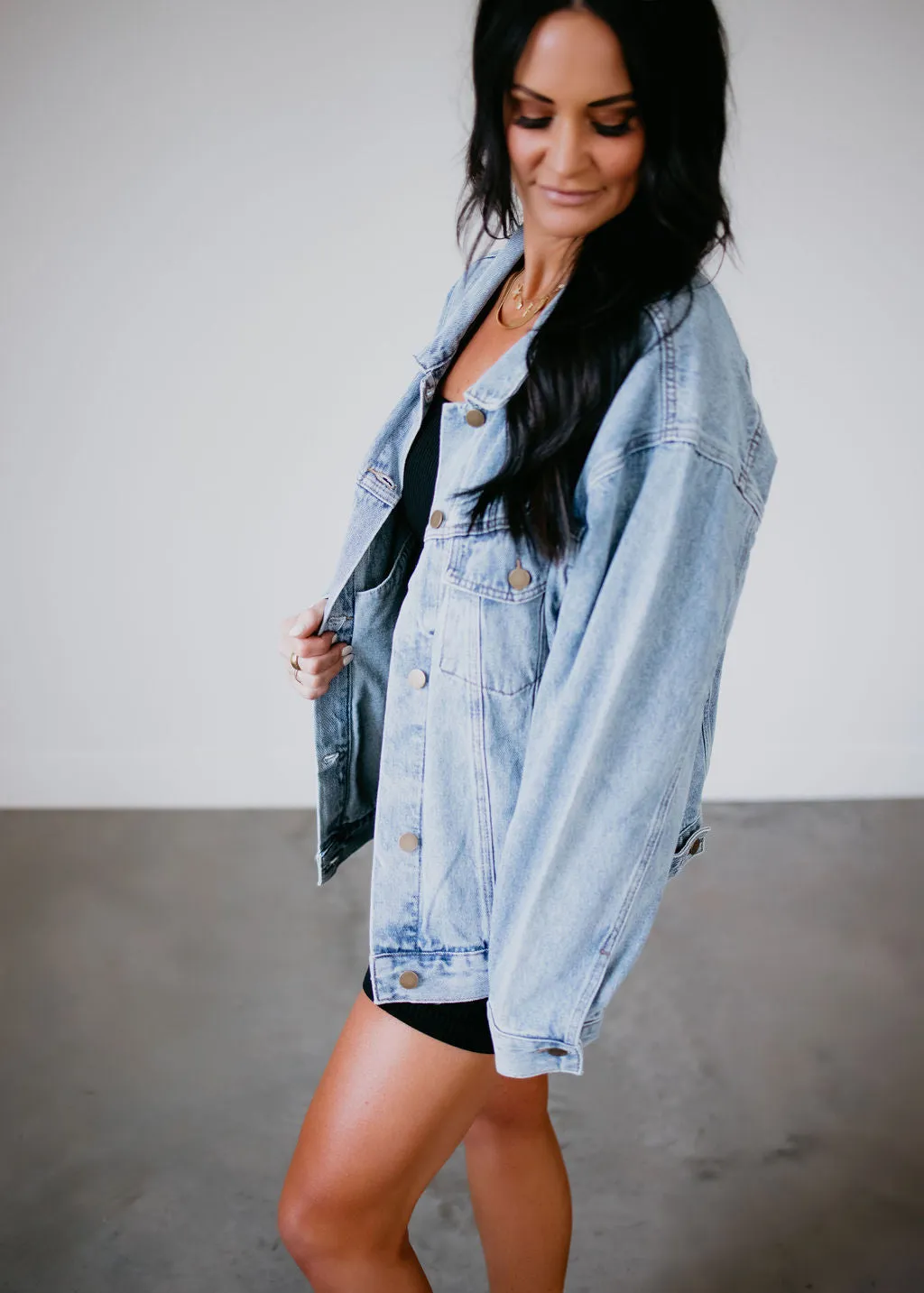 Boxy-Cut Denim Jacket