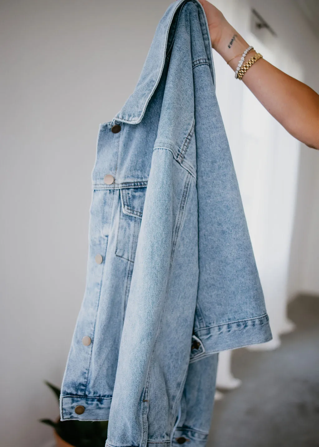 Boxy-Cut Denim Jacket