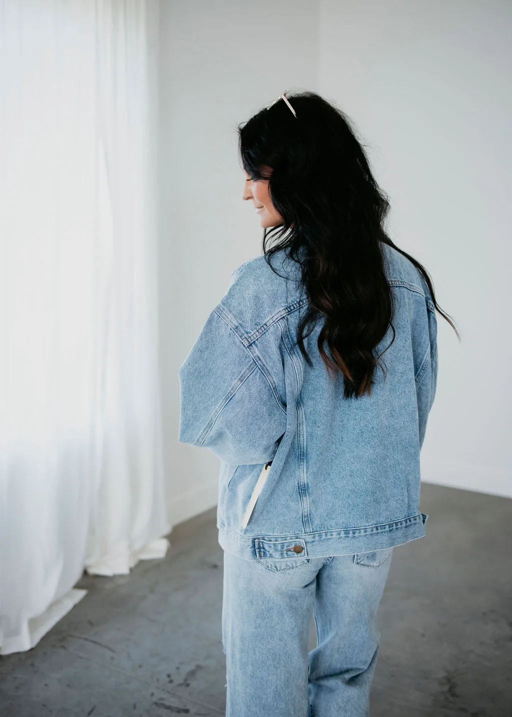 Boxy-Cut Denim Jacket