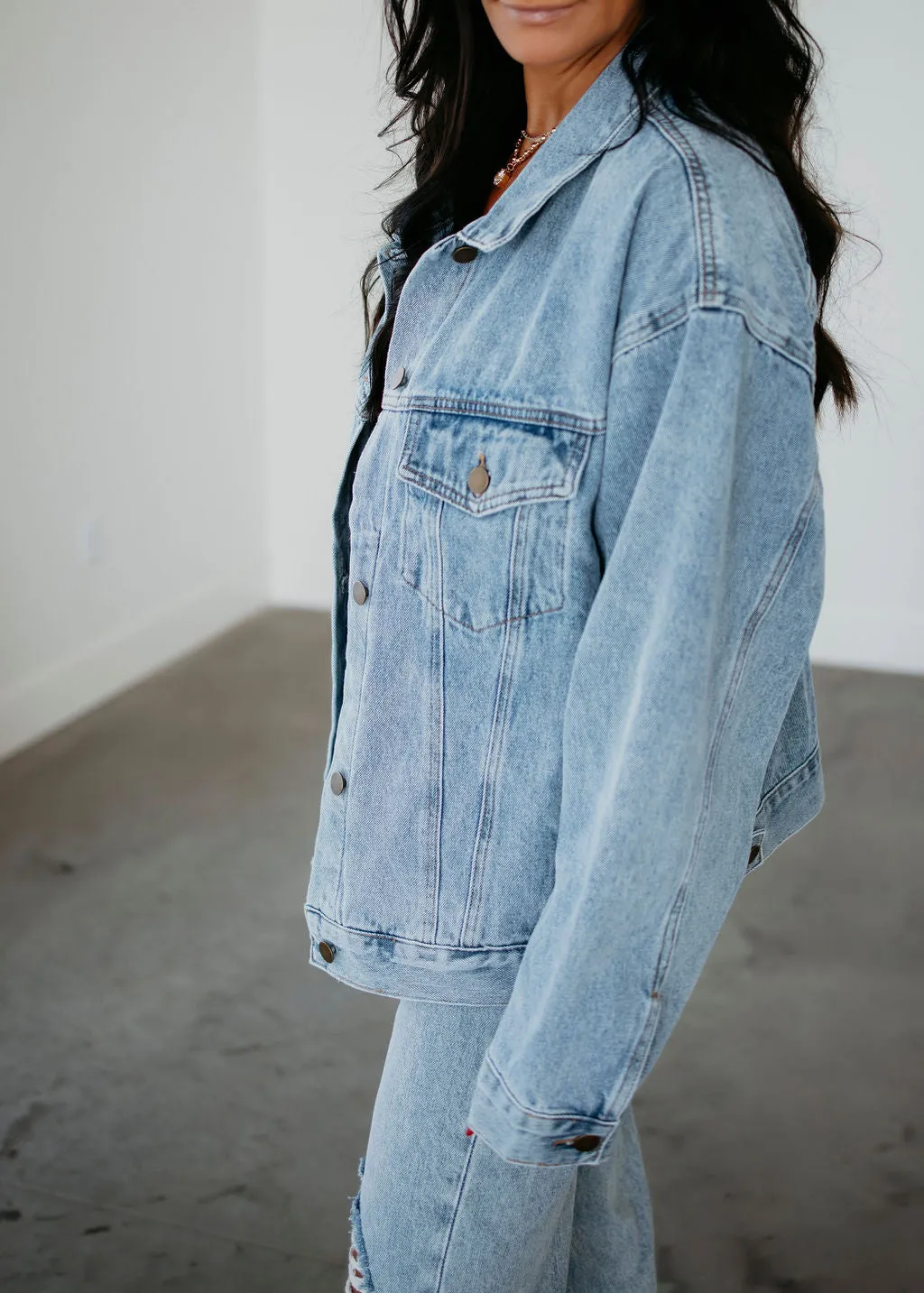 Boxy-Cut Denim Jacket