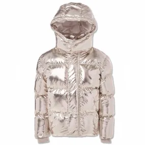 Boys Jordan Craig Metallic Hooded Bubble Jacket (Gold) 91542MB