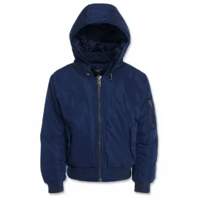 Boys Jordan Craig Squadron Hooded Bomber Jacket (Navy) 91610B