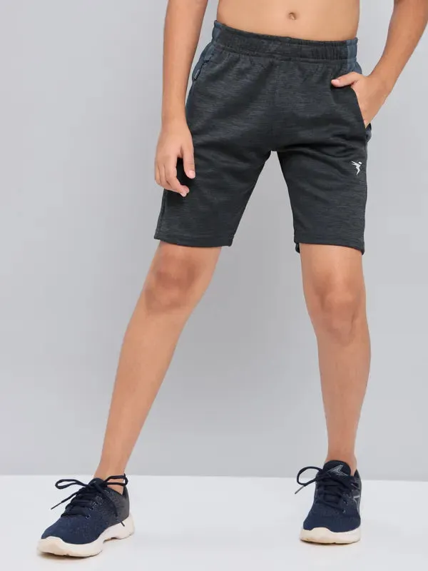 Boys Melange Slim Fit Shorts with TECHNO GUARD