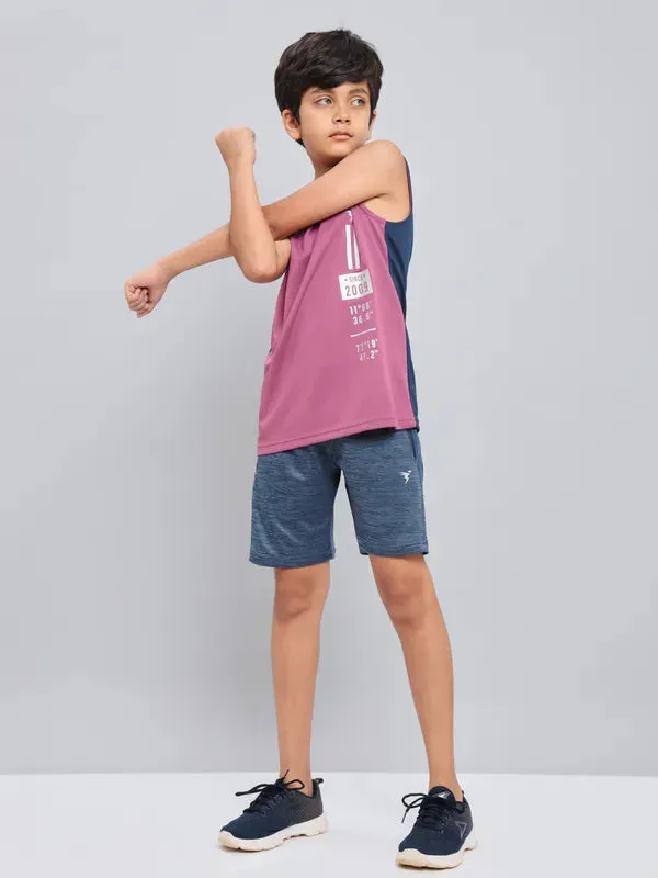 Boys Melange Slim Fit Shorts with TECHNO GUARD