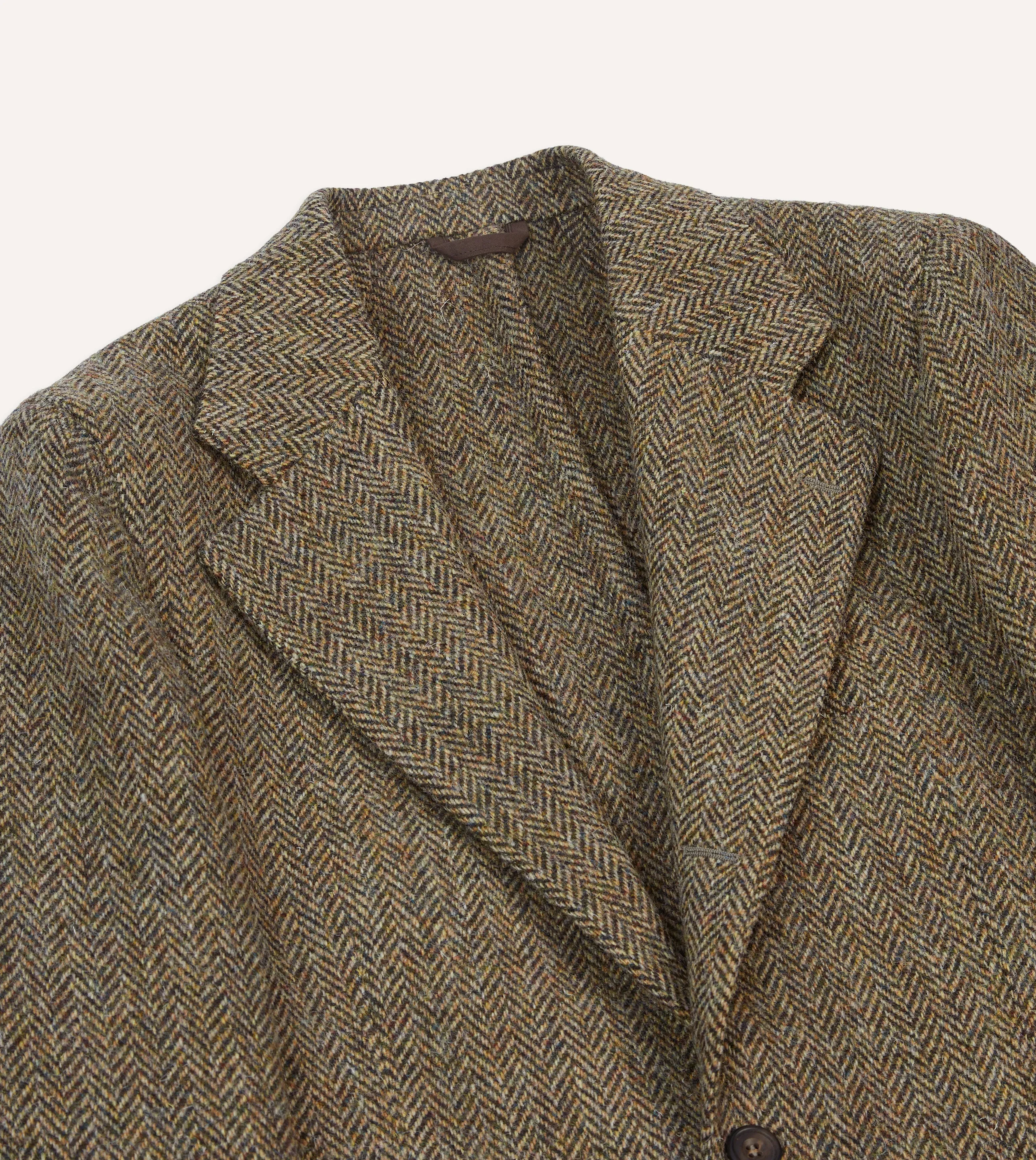 Brown Herringbone Harris Tweed Blazer