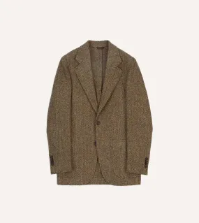 Brown Herringbone Harris Tweed Blazer