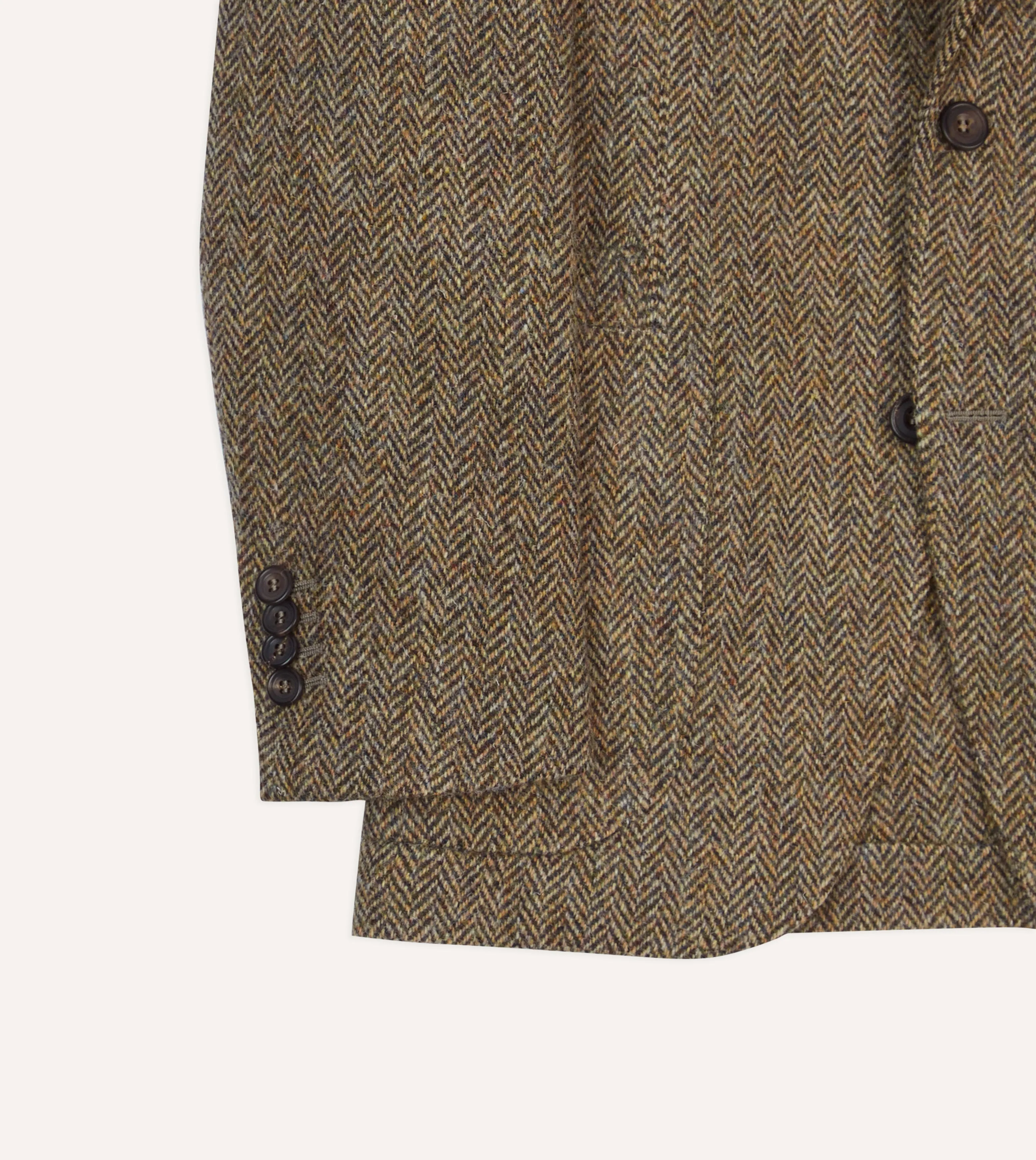 Brown Herringbone Harris Tweed Blazer