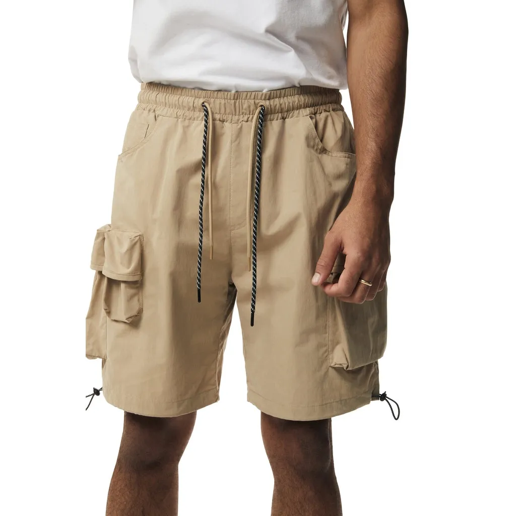 Brushed Cargo Shorts - Khaki