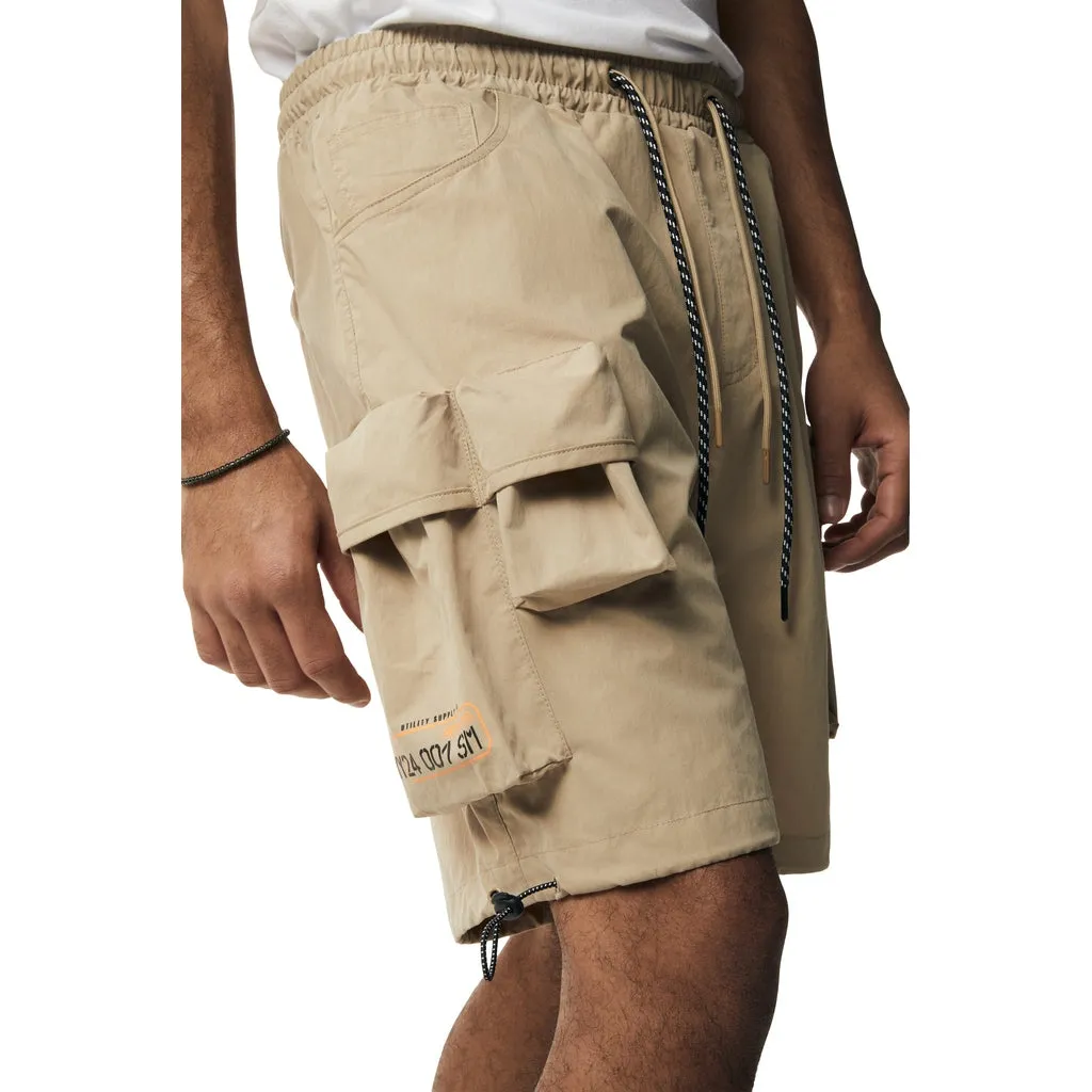 Brushed Cargo Shorts - Khaki