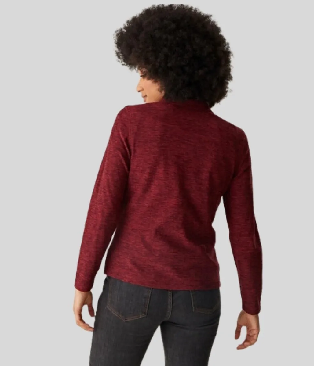 Cabernet Marl Kizmit Fleece Top