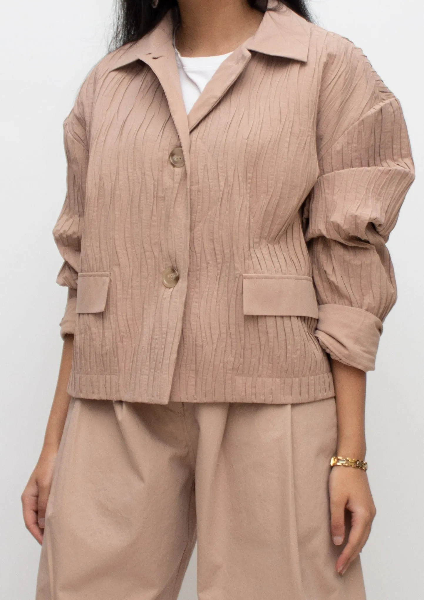 Canyon Crinkle Pleated Jacket