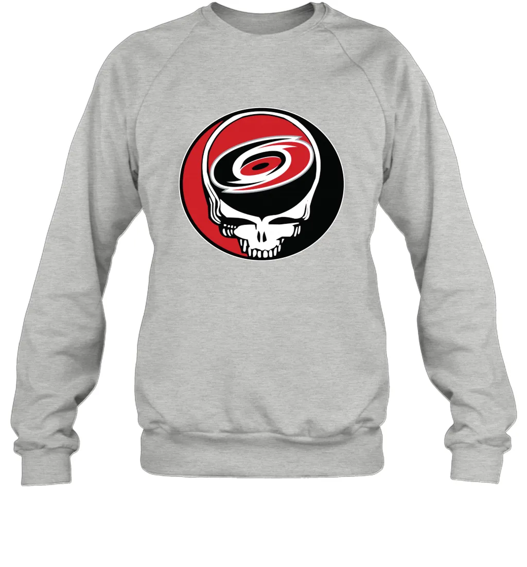 Carolina Hurricanes Grateful Dead Steal Your Face Hockey NHL Adult Sweatshirt