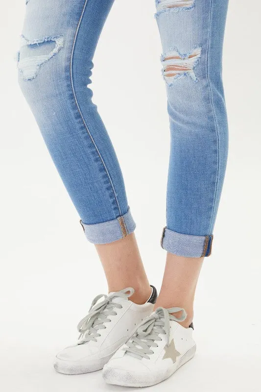 Caroline Mid Rise Ankle Jeans - KanCan