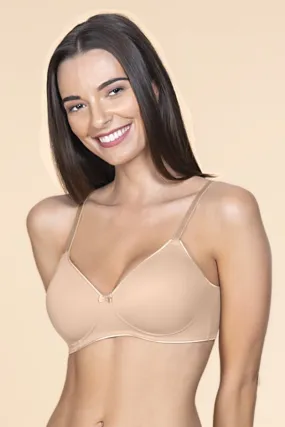 Casual Chic Padded Non-Wired T-shirt Bra - Sandalwood