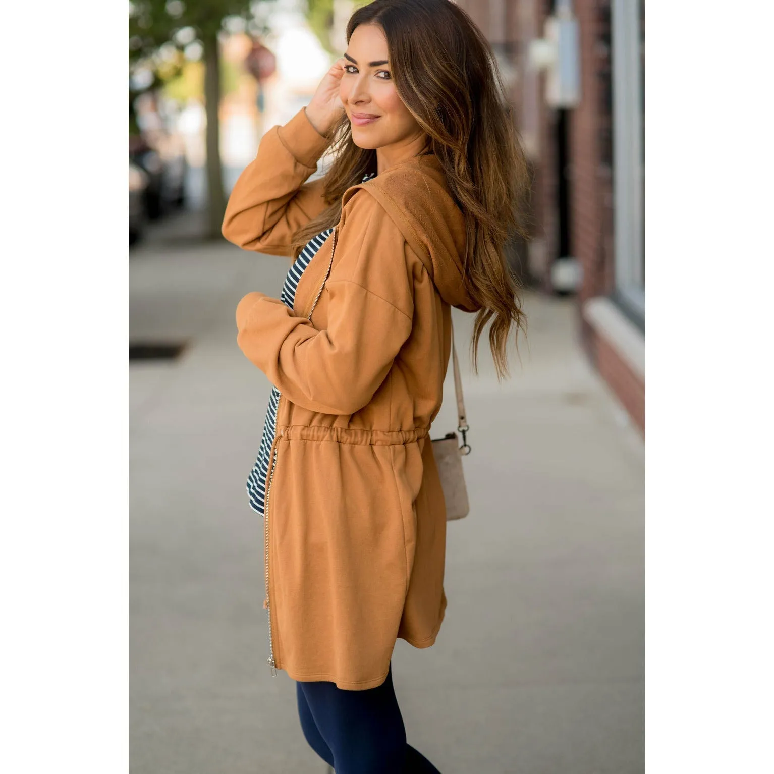 Cinched Zipper Jacket