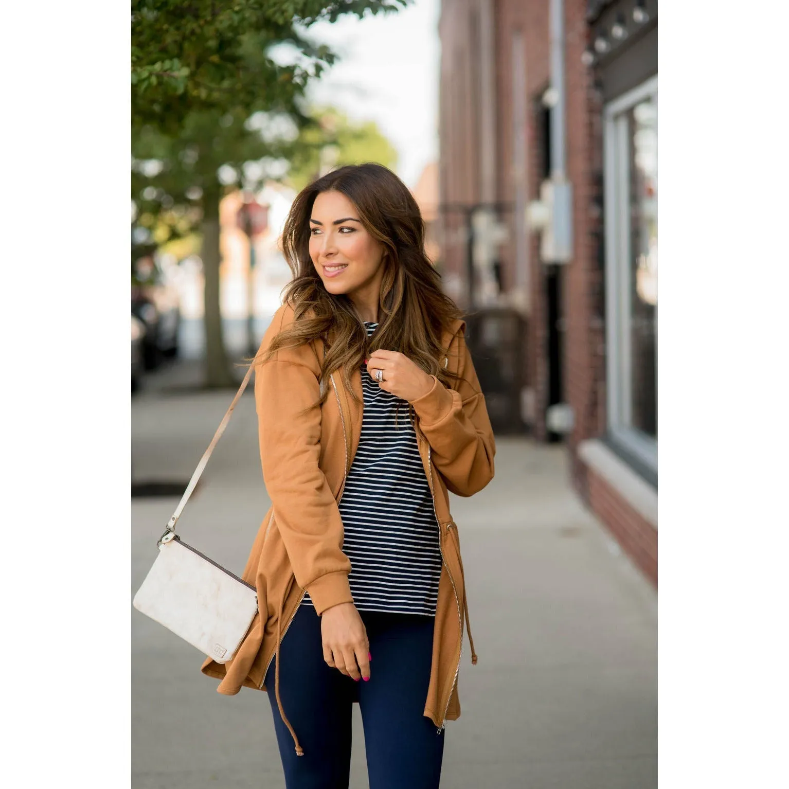 Cinched Zipper Jacket