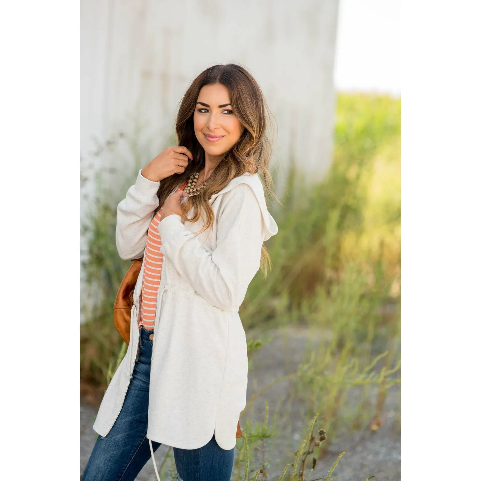 Cinched Zipper Jacket