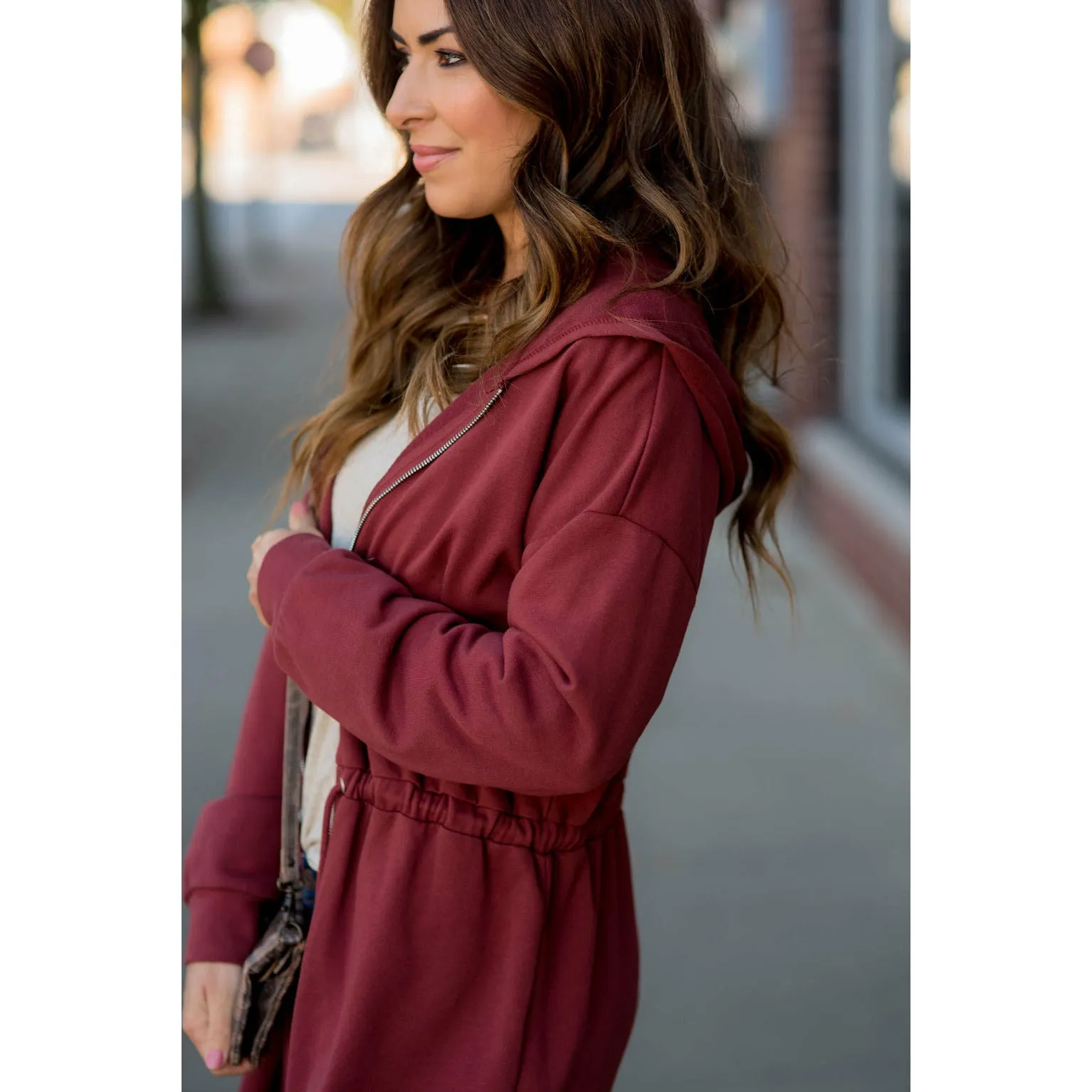 Cinched Zipper Jacket