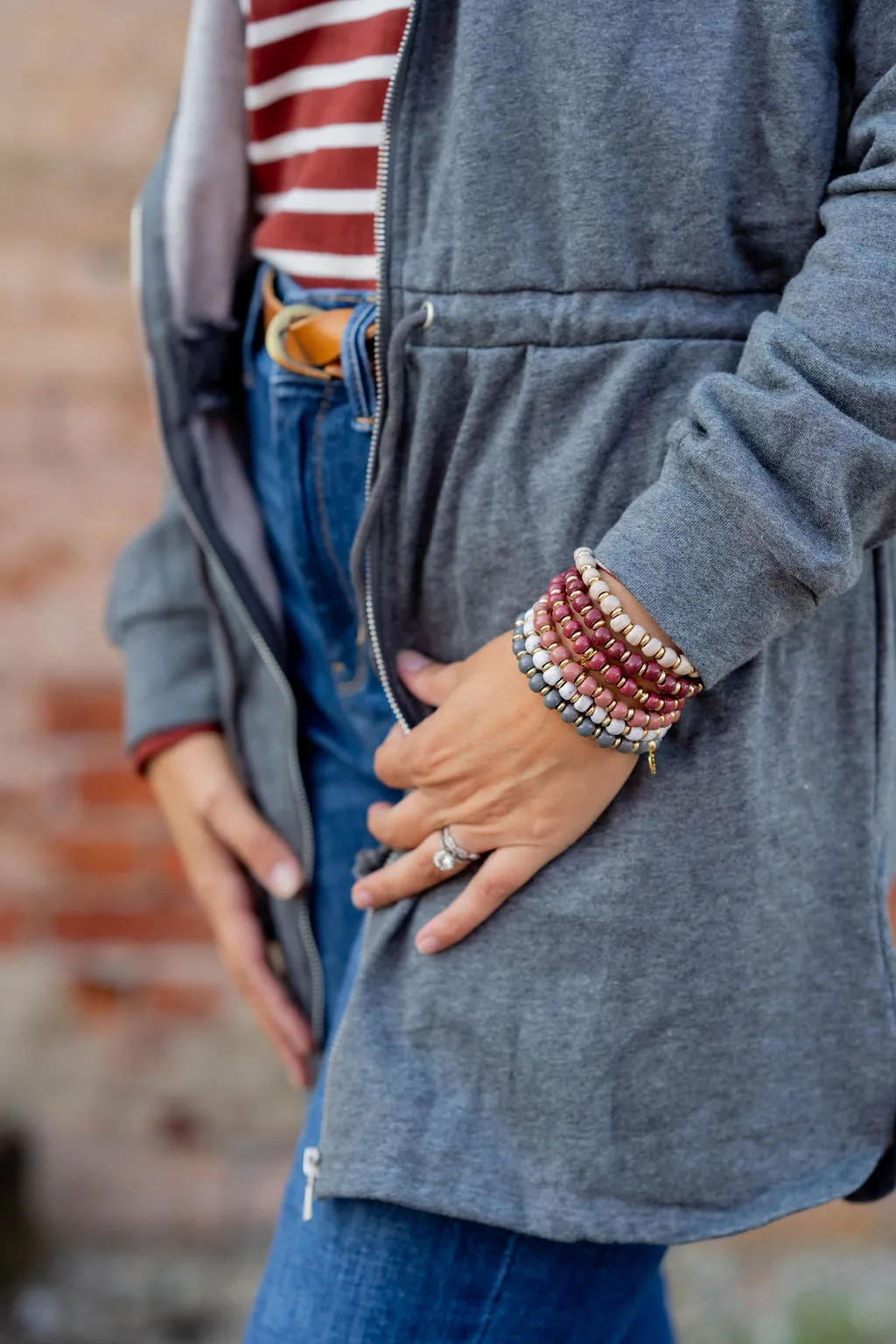 Cinched Zipper Jacket