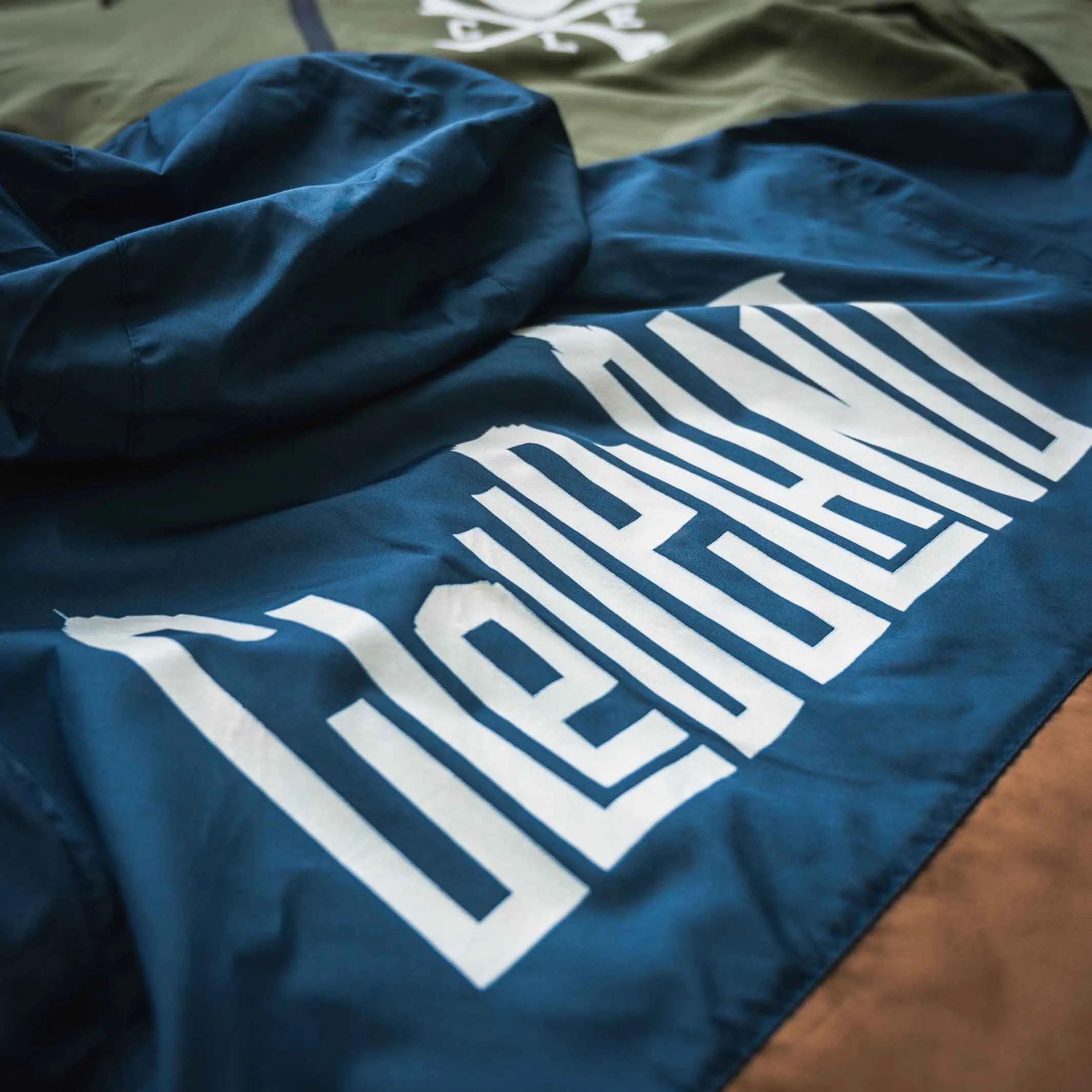 Cleveland Skyline Letters Windbreaker - Navy/Saddle