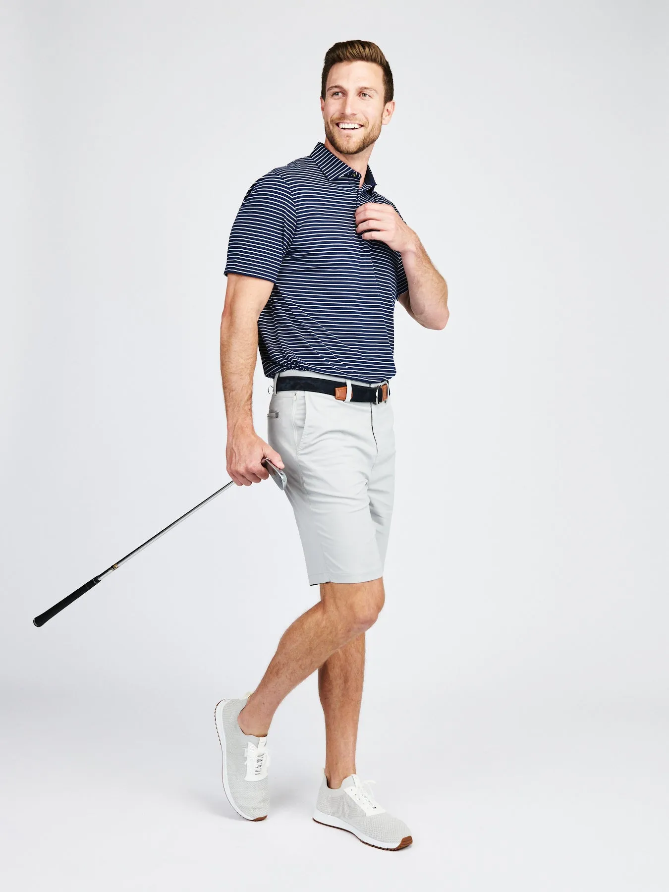 Cloud Lightweight Polo Brookline Stripe