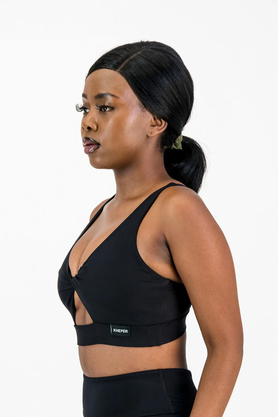 Core - Twist Bra | Black