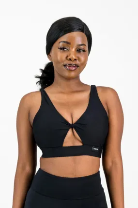 Core - Twist Bra | Black