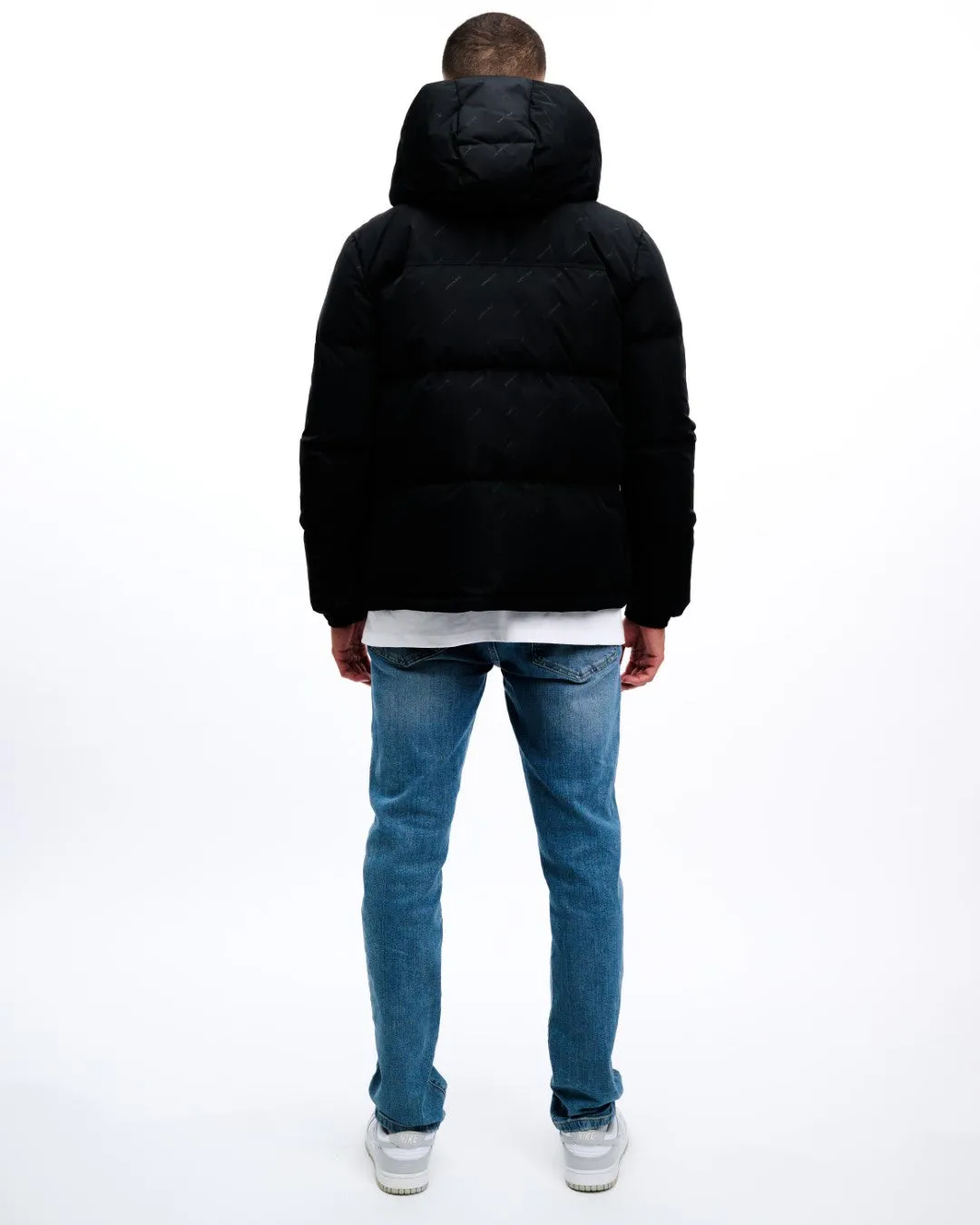 CROYEZ ALLOVER PUFFER JACKET - BLACK